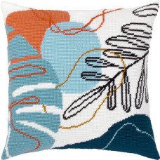 V530 Чарівниця Набір для вишивки друкованим напівхрестиком - Подушка Легкість вітру 40x40 см (схема на канві)