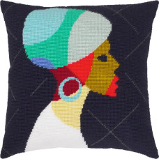 V542 Чарівниця Набір для вишивки гобеленом - Подушка Гідність 40x40 см, страмін (схема на канві)