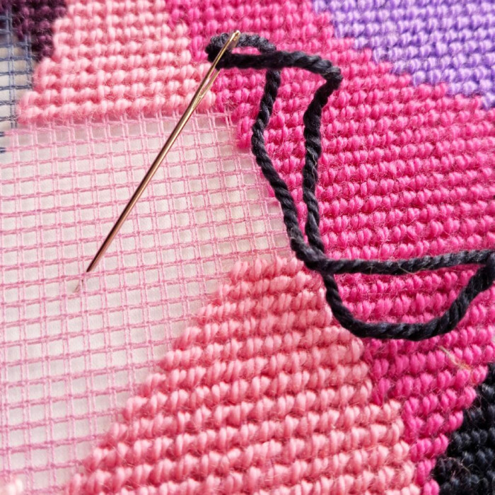 V543 Чарівниця Набір для вишивки гобеленом - Подушка Загадковість 40x40 см, страмін (схема на канві)