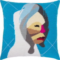V549 Чарівниця Набір для вишивки гобеленом - Подушка Сила 40x40 см, страмін (схема на канві)