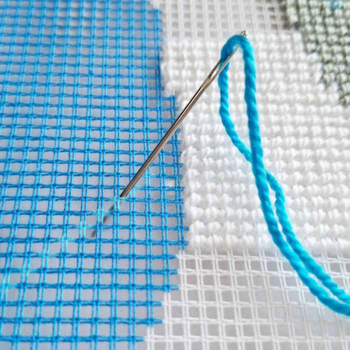 V549 Чарівниця Набір для вишивки гобеленом - Подушка Сила 40x40 см, страмін (схема на канві)