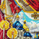 VC_023 Voloshka Набір для вишивка рахунковим хрестиком - Ікона Свята Покрова 27x36 см, Aida 16 ct