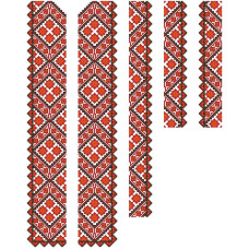 ВЧ014шБнннн Барвиста вишиванка Заготовка для вишивки - Вставка до чоловічої сорочки р.38–54, шовк, білий