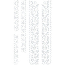 ВЧ022шБнннн Барвиста вишиванка Заготовка для вишивки - Вставка до чоловічої сорочки р.38–54, шовк, білий