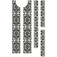 ВЧ076шБнннн Барвиста вишиванка Заготовка для вишивки - Вставка до чоловічої сорочки р.38–54, шовк, білий