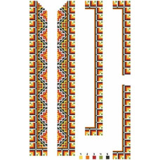 ВД011пБнннн Барвиста вишиванка Заготовка для вишивки - Вставка для дитячої сорочки 6-12 років, габардин, білий