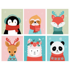 VG005 Strateg Картина за номерами - Зимові звірята 40x50 см (Стратег)