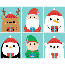 VG017 Strateg Картина за номерами - Різдвяна компанія 40x50 см (Стратег)