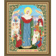 VIA4264 Образ Пресвятої Богородиці всіх скорботних радості з грошиками. ArtSolo. Схема на тканині для вишивання бісером