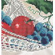 VKA4707 Яблука з виноградом в кришталі. ArtSolo. Схема на тканині для вишивання бісером