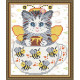 VKA5027 Кошеня в бджілок. ArtSolo. Схема на тканині для вишивання бісером
