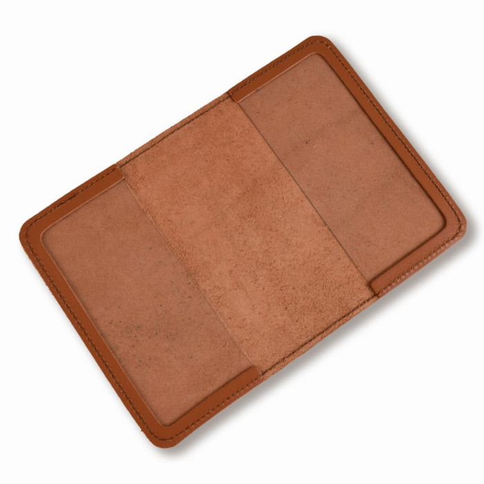 VKd15CC Babylon Обкладинка для військового квитка ДШВ 10x14 см теракотова, срібне тиснення, шкіра