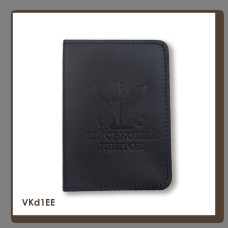 VKd1EE Babylon Обкладинка для військового квитка ДШВ 10x14 см чорна, чисте тиснення, шкіра