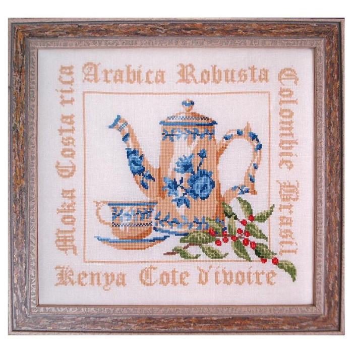 VL03-C Lucas Creations Схема для вишивки рахунковим хрестиком - Маленька кава Petit cafe 25x26 см, папір