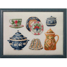 VL08-K Lucas Creations Набір для вишивки рахунковим хрестиком - Посуд із Ельзасу Vaisselles d'Alsace, Belfast 32 ct