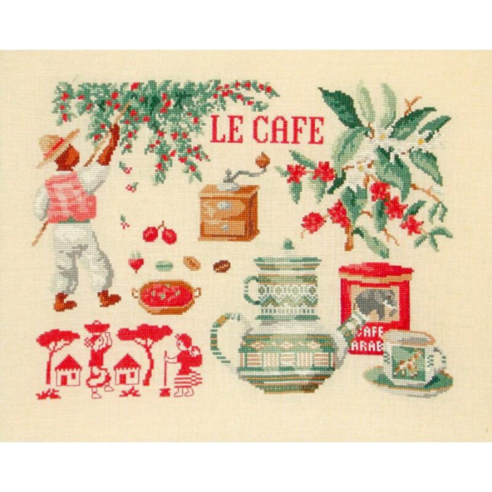 VL11-C Lucas Creations Схема для вишивки рахунковим хрестиком - Кава Le cafe 32x24 см, папір