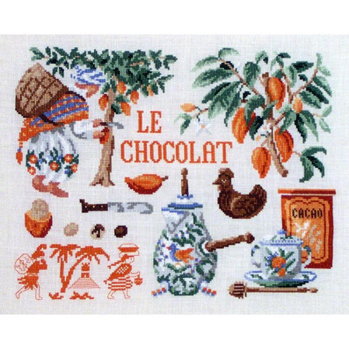 VL12-C Lucas Creations Схема для вишивки рахунковим хрестиком - Шоколад Le chocolat 32x24 см, папір
