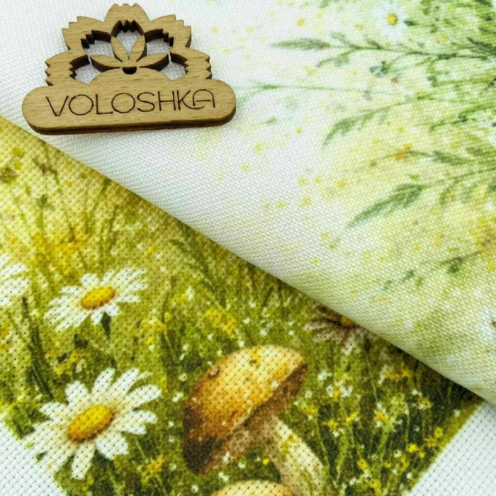 VMC_1010_R Voloshka Набір для вишивки рахунковим хрестиком - Миша на грибочку 17x31 см, рівномірка 32 ct (канва з фоном)