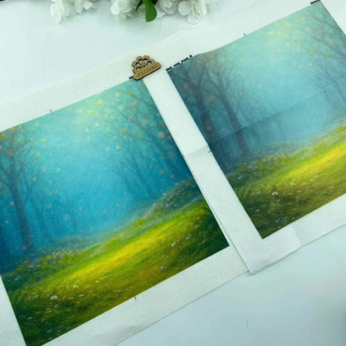 VMC_1013_A Voloshka Набір для вишивки рахунковим хрестиком - Весняна хатинка 20x25см, Aida 16