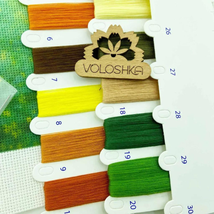 VMC_1015 Voloshka Набір для вишивки рахунковим хрестиком - Літня хатинка 20x26 см, Aida 16 (канва з фоном)