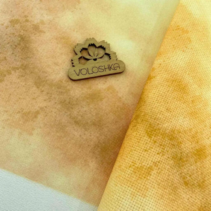 VMC_1018_A Voloshka Набір для вишивки рахунковим хрестиком - Квочка з курчатами 27x26см, Aida 16 (канва з фоном)