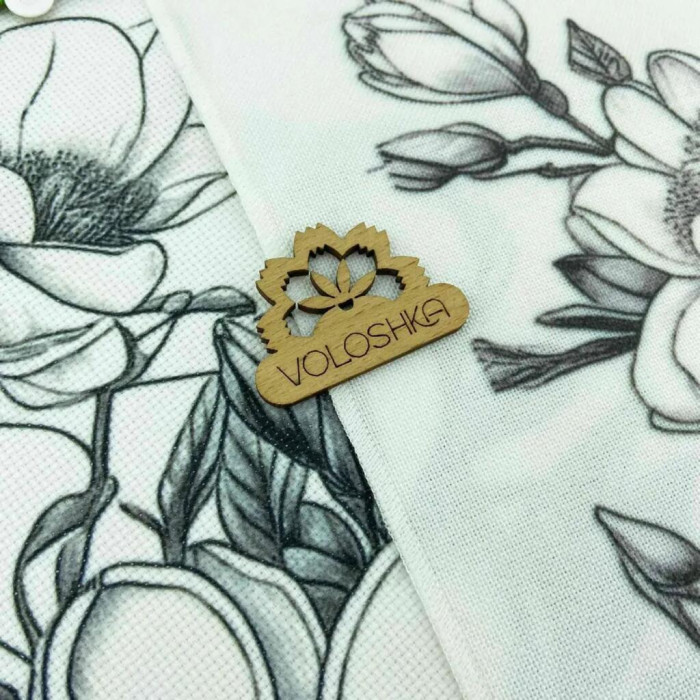 VMC_1021 Voloshka Набір для вишивки рахунковим хрестиком - Папуга на магнолії 30x40 см, Aida 16 (канва з фоном)