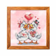 VMC_1022 Voloshka Набір для вишивки рахунковим хрестиком - Закохані гуси 19x23 см, Aida 16 (канва з фоном)