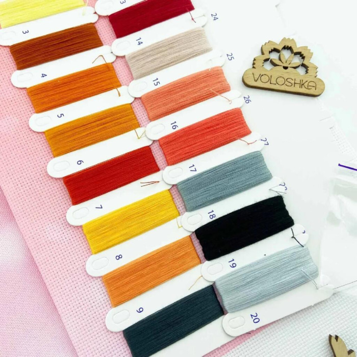 VMC_1022 Voloshka Набір для вишивки рахунковим хрестиком - Закохані гуси 19x23 см, Aida 16 (канва з фоном)