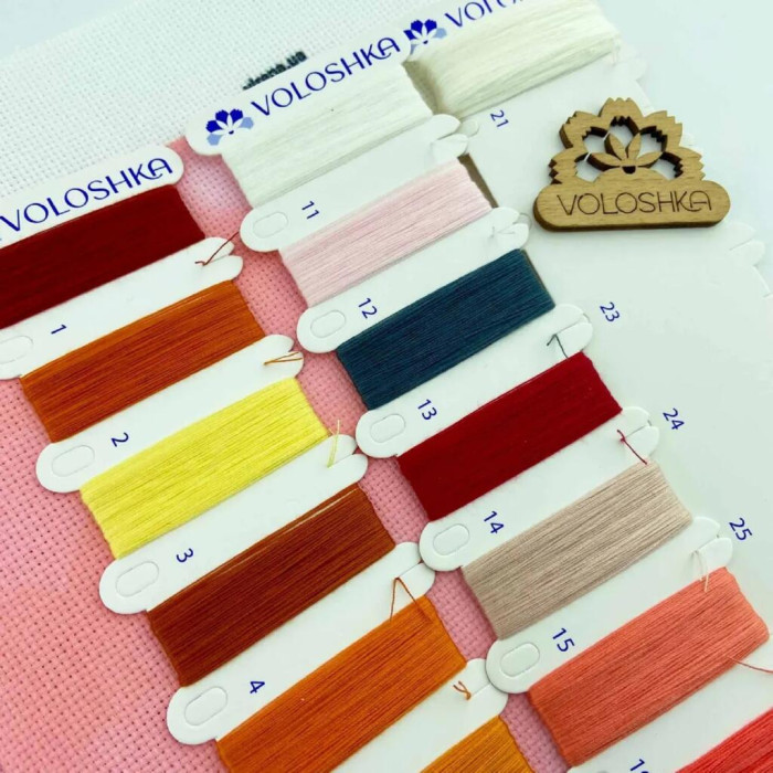 VMC_1022_R Voloshka Набір для вишивки рахунковим хрестиком - Закохані гуси 19x23 см, рівномірка 32 ct (канва з фоном)