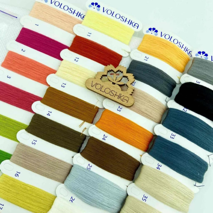 VMC_1023_A Voloshka Набір для вишивки рахунковим хрестиком - Поцілунок котиків 33x33см, Aida 16