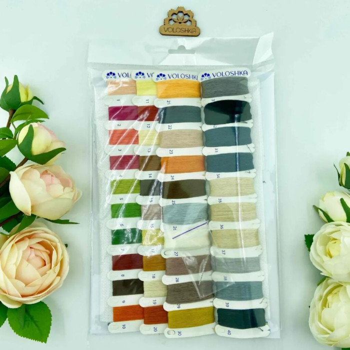 VMC_1023_R Voloshka Набір для вишивки рахунковим хрестиком - Поцілунок котиків 33x33 см, рівномірка 32 ct