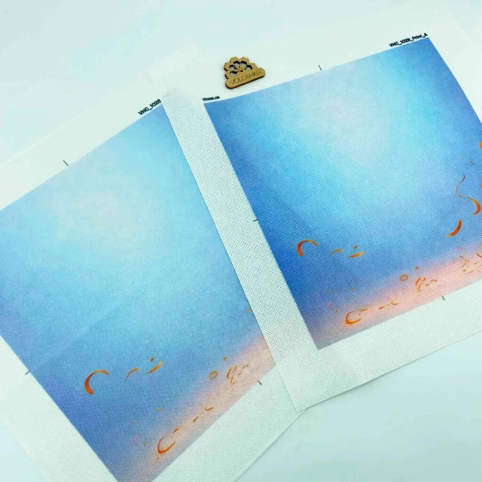 VMC_1028 Voloshka Набір для вишивки рахунковим хрестиком - Зебра в танці 22x25,5 см, Aida 16 (канва з фоном)