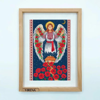 VMC_202514_MV Voloshka Набір для вишивки рахунковим хрестиком - Янгол охоронець 21x31см,  Aida 16 (канва з фоном)