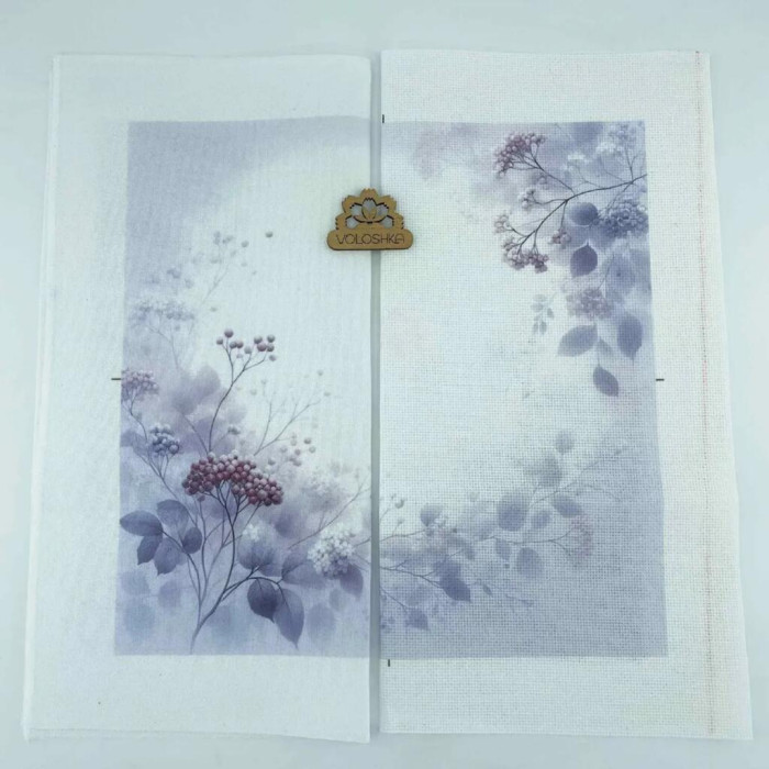 VMC_202515_MV_R Voloshka Набір для вишивки рахунковим хрестиком - Мотанка з калиною 16x20 см, рівномірка 32 ct (канва з фоном)