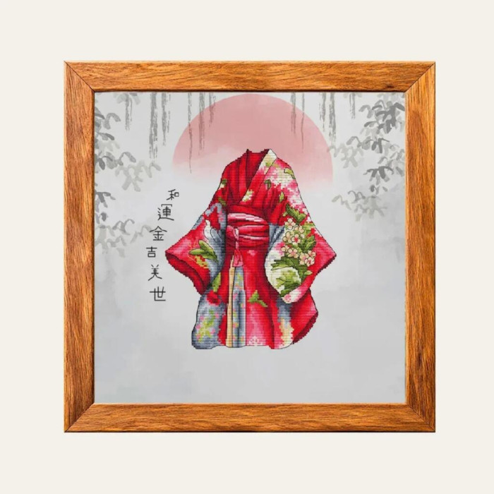 VМС_1007_Print_R Voloshka Набір для вишивки рахунковим хрестиком - Кімоно 21x22 см, рівномірка 32 ct (канва з фоном) VМС_1007_Print_R Voloshka Набір для вишивки рахунковим хрестиком - Кімоно 21x22 см, рівномірка 32 ct (канва з фоном)