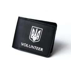 VOL1CC Babylon Обкладинка для посвідчення волонтера 11x8,5 см, шкіра (чорна, срібне тиснення)