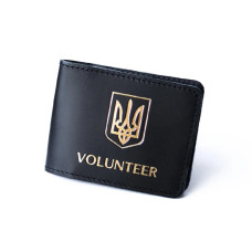 VOL1DD Babylon Обкладинка для посвідчення волонтера 11x8,5 см, шкіра (чорна, золоте тиснення)