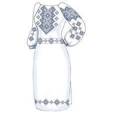ВПЖ-36 Бд Жіноче плаття, домоткане полотно (білий). Княгиня Ольга. Заготовка для вишивки бісером