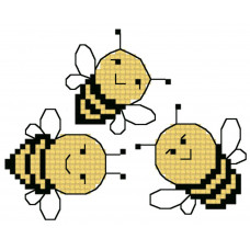 ВРК-21 Бджілки. Чарівна Мить. Схема для вишивання хрестиком на канві водорозчинній