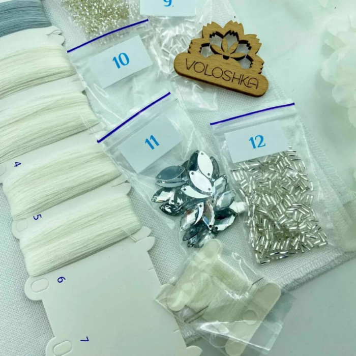 VRM_004_R Voloshka Набір для вишивки рахунковим хрестиком, бісером та бусинами - Рушник великодній 34x50 см (рівномірка 32 ct)