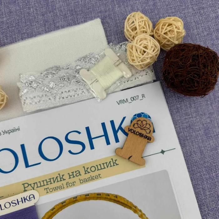 VRM_007_R Voloshka Набір для вишивки рахунковим хрестиком- Рушник спасівський 34x50 см (рівномірка 32 ct)