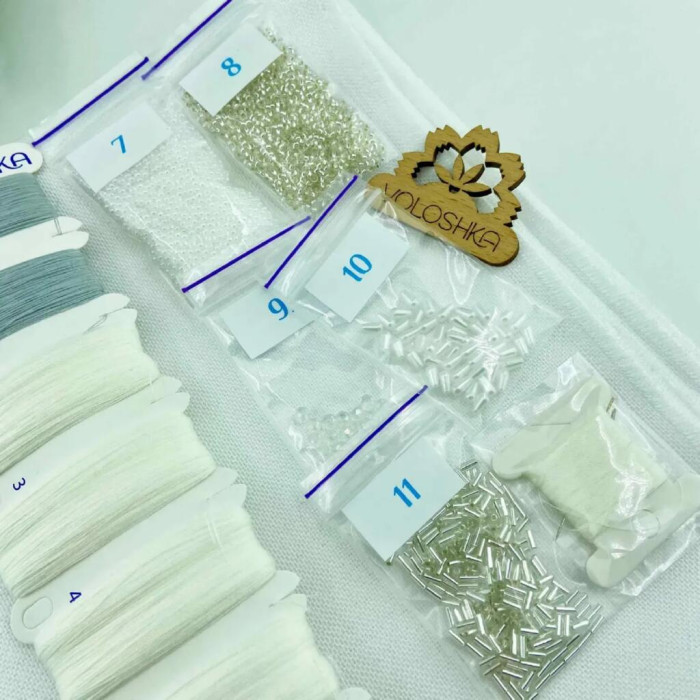 VRM_201_R Voloshka Набір для вишивки рахунковим хрестиком, бісером та бусинами - Рушник весільний 25x150 см (рівномірка 32 ct)