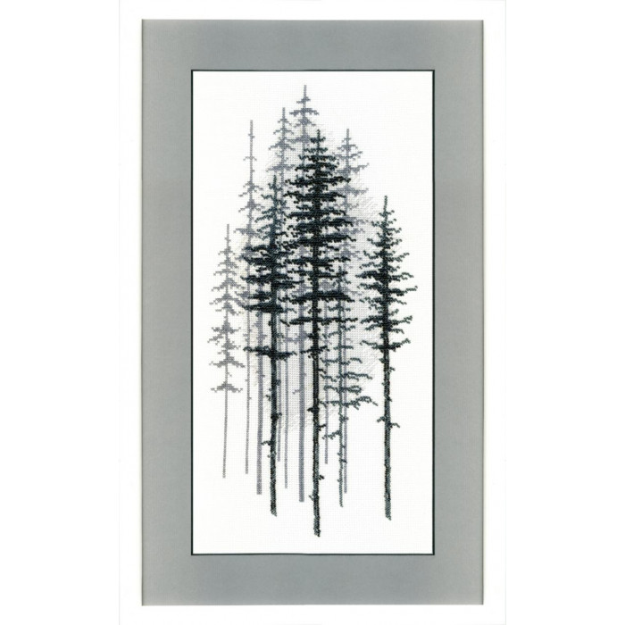 ВТ-1014 Туманний ліс. 15x29.5 см. Crystal Art. Набір для вишивки хрестиком на Aida 18  (нитки+бісер)