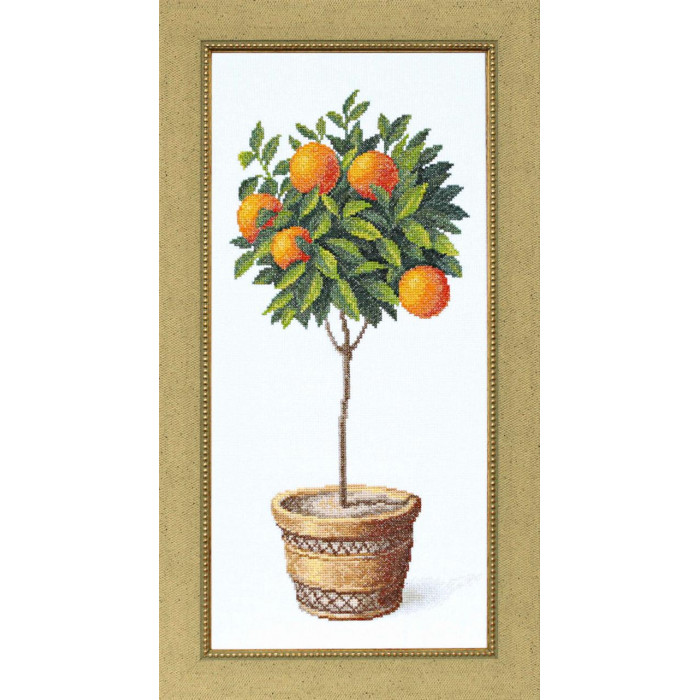 ВТ-127 Апельсинове дерево. 20х44 см. Crystal Art. Набір для вишивки хрестиком на Aida 14