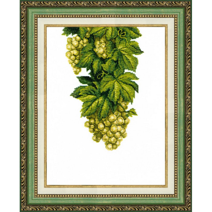 ВТ-137 Бурштиновий виноград. 20,6х27,5 см. Crystal Art. Набір для вишивки хрестиком на Aida 16