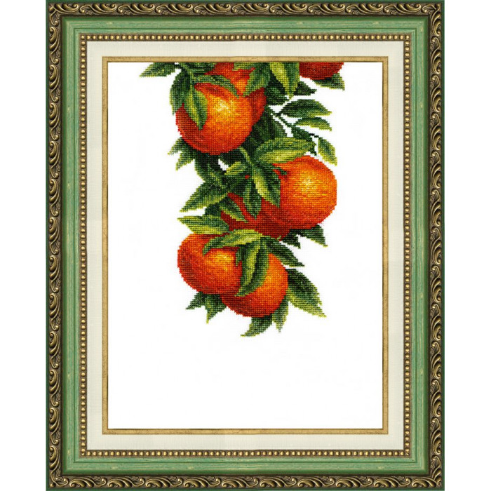 ВТ-138 Сонячні апельсини. 20,6х27,5 см. Crystal Art. Набір для вишивки хрестиком на Aida 16