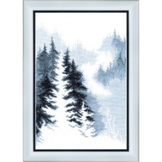 ВТ-158 Зимовий ліс. 19.5х29 см. Crystal Art. Набір для вишивки хрестиком на Aida 14