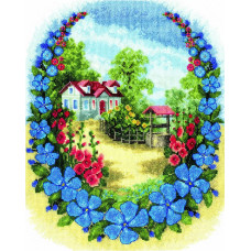 ВТ-267 Crystal Art Набір для вишивки рахунковим хрестиком - Квітковий оберіг 26,5x32,5 см, Aida14