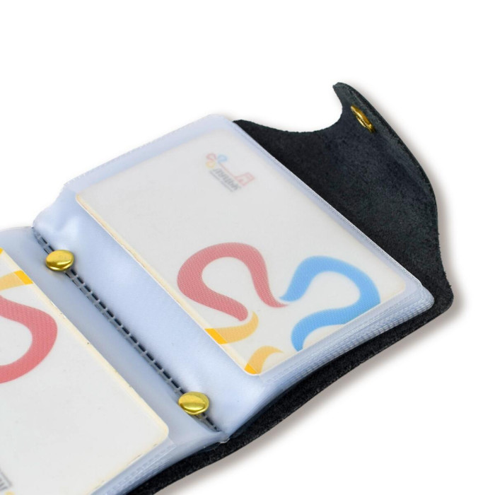 VZB1 Babylon Візитниця базова 9x10x2 см чорна, шкіра