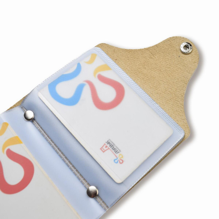 VZB11 Babylon Візитниця базова 9x10x2 см бежева, шкіра